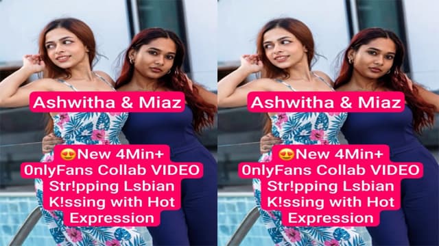 Ashwitha Miaz Collab – Lesbian Pussy Rub MMS