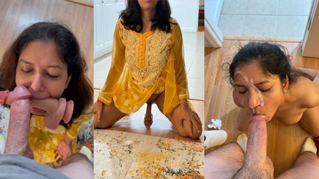 Desi Wife Viral Ride – Huge Dildo Face Fuck MMS