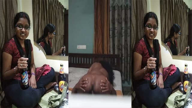 Telugu Drunk Aunty Self Recorded and Fucked by Lover