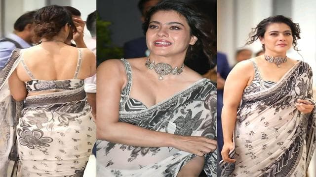 Young Bollywood Kajol Boob Press Viral Video