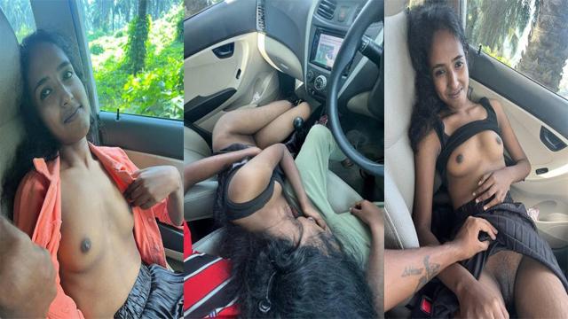 Slim Horny Mallu GF Passionate Car Fuck Captured