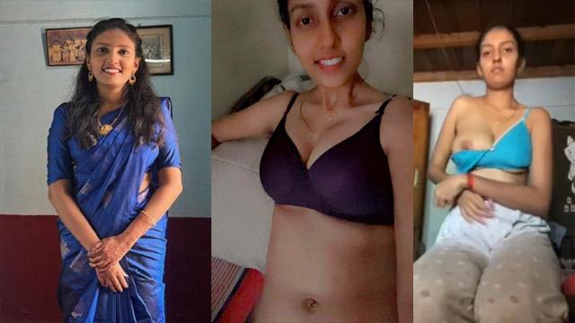Desi Mallu Slim Girl Big Tits Saree Nudes MMS